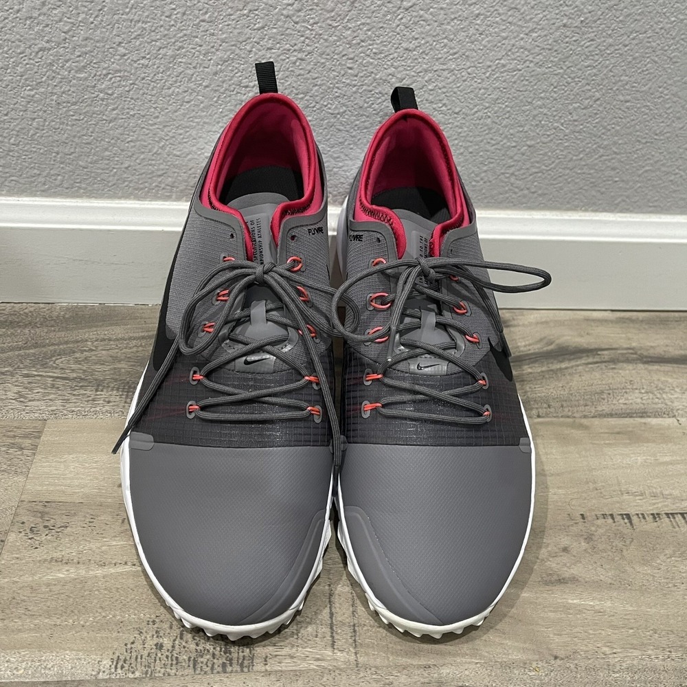 Nike Golf Shoes Womens Size 10 FI Impact 3 Gray Pink Gunsmoke Waterproof AH6959 - Picture 1 of 11